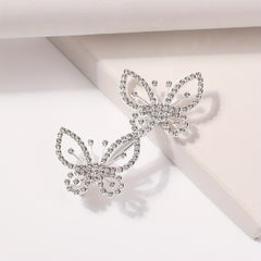 Rhinestone Butterfly Hair Clip Barrette Hair Slides Clip for Women Girls