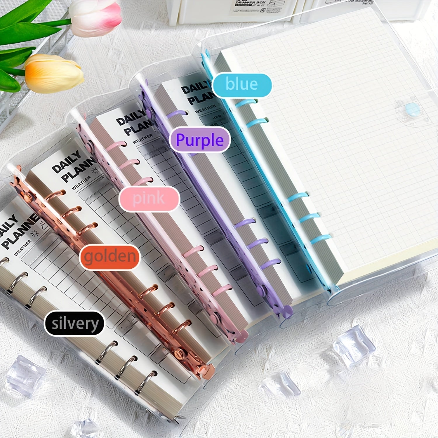 Soft Mesh Binder with 240 A5 Pages - Waterproof & Detachable Spiral Binding