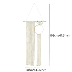 Bohemian Hand Woven Bunny Hairpin Rack Wall Decoration