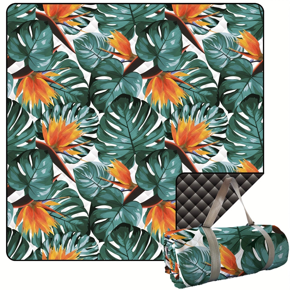 Classic 240T Printed Beach Mat Waterproof Foldable Outdoor Blanket