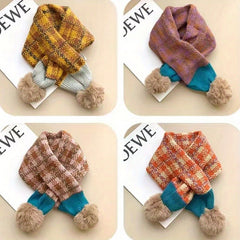 Versatile Faux Fur Cross Scarf for Girls
