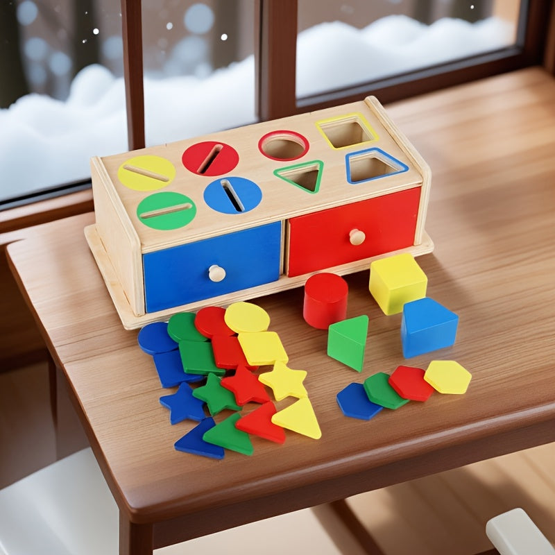 Geometric Shape Coin Box Fine Motor Skills Training Toy