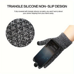 Fleece Touch Screen Running Gloves Windproof Cycling Gloves