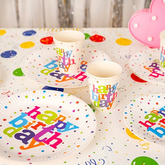 Colorful Balloon Party Tableware Set for Birthday Party Camping Picnic