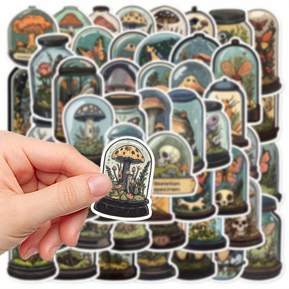 Vintage Forest Specimen Bottle Stickers, Art Decals for DIY, Mixed Set