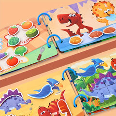 Busy Book Sticker Puzzle Toy - Marine Life, Transportation & School