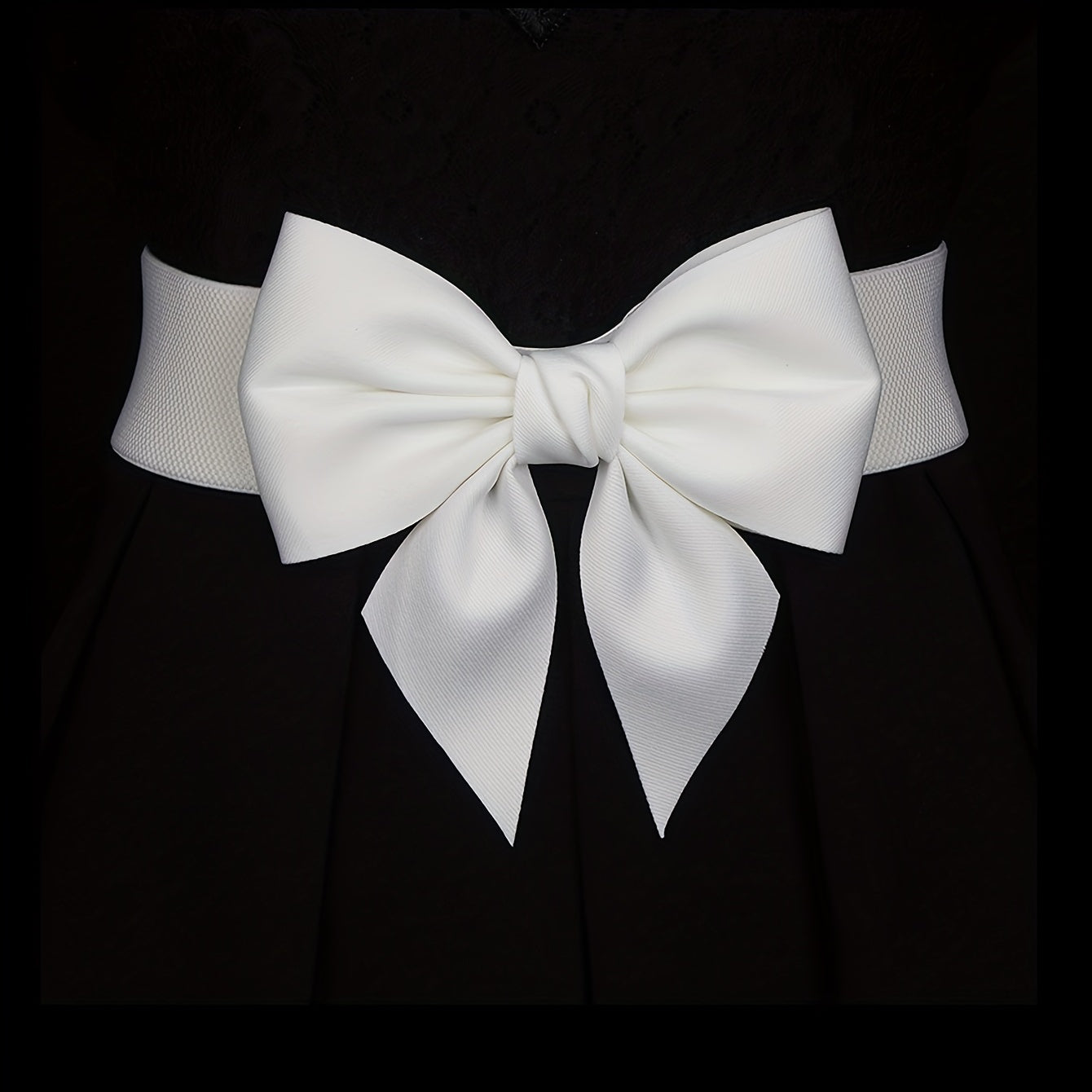 Wide Bowknot Waist Belt Elastic Waistband for Women
