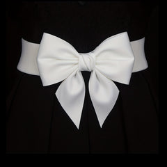 Wide Bowknot Waist Belt Elastic Waistband for Women