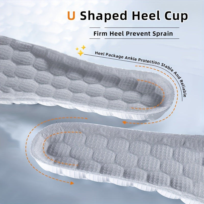 4D Orthopedic Soft Shock Absorption Running Shoe Pad Latex Insole