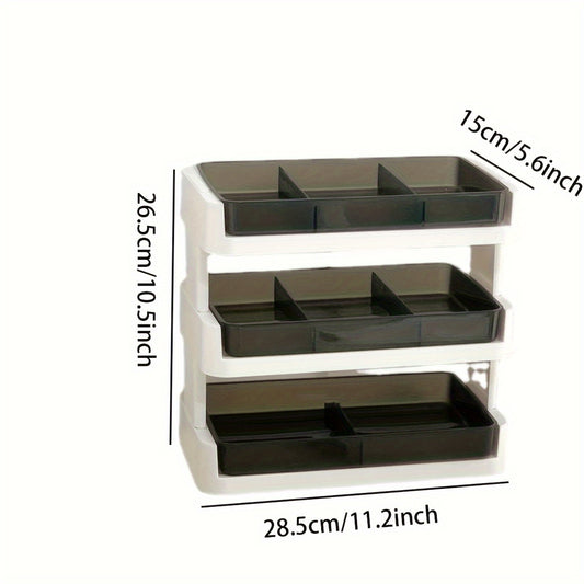 3-Tier Detachable Plastic Kitchen Shelf w/ Dividers