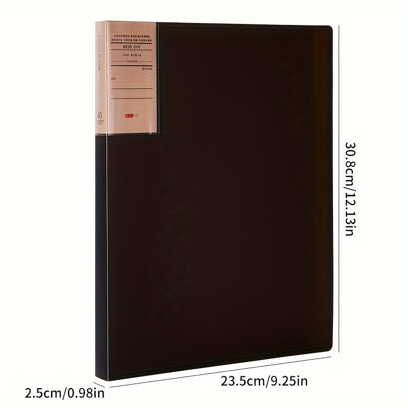 30pcs A4 Art Portfolio Folder 40 Pockets Protector File Storage Translucent Book