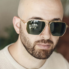 Top Bar Sunglasses Tinted Metal Glasses UV400
