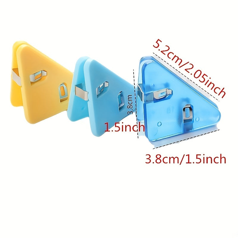 5pcs Triangle Folder Corner Clips for Office Storage & Organization