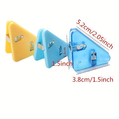 5pcs Triangle Folder Corner Clips for Office Storage & Organization