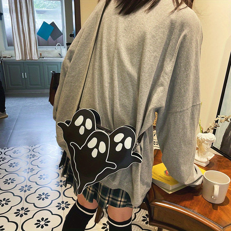 Funny Ghost Skull Shaped Bag Halloween Skull Elf Crossbody Bag
