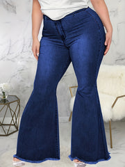 Women's Plus Size High Rise Flared Leg Jeans