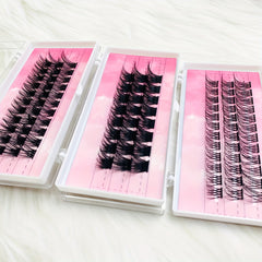 D Curl Volume Eyelash Extensions Cluster Mix 14 16 18mm DIY Wispy Lashes