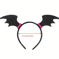 Gothic Cartoon Mask Bow Hairband Necklace Earrings Set