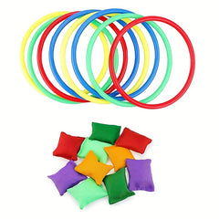 20pcs Bean Bag Ring Toss Game Set Kids Outdoor Sports Plastic Ring Toss Game