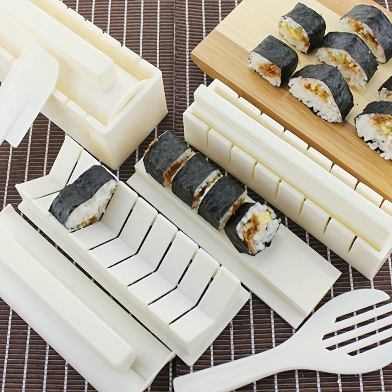 10pcs Sushi Maker Roller Rice Mold DIY Sushi Making Mold Kitchen Tool