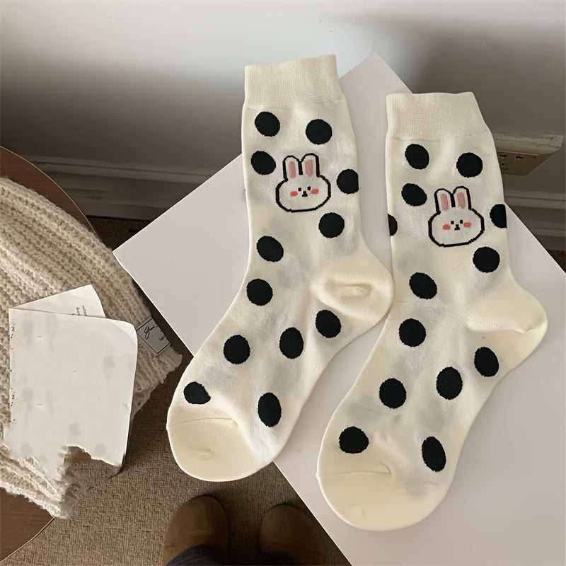 Cute Bunny Print Socks for Women