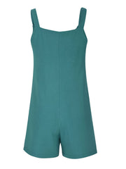 Sleeveless Wide Leg Pocket Front Romper Women's Clothing