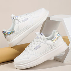 Women's Colorblock Sneakers Low Top Lace Up Shoes