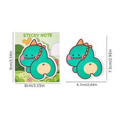 30 Sheets Dinosaur Alien Sticky Notes Memo Paper for Students