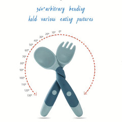 Kids Training Spoon Fork Safe Environmentally Friendly Materials