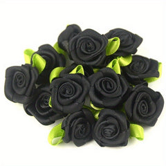 10 Pack Rose Floret Ribbon Flowers DIY Clothing Decoration