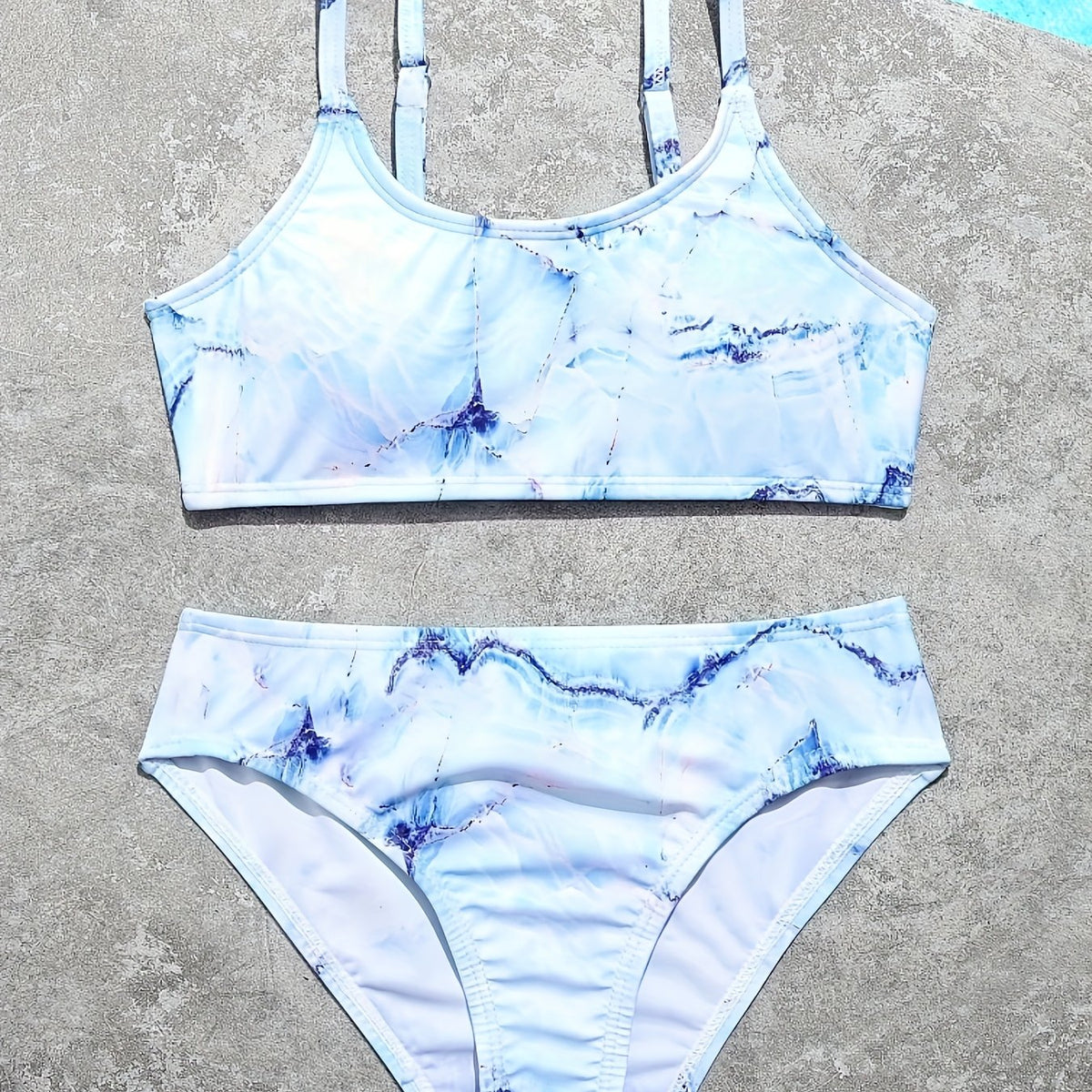 Girls 2pcs Bikini Swimsuit Set Top Comfy Bathing Suit Summer Gift