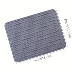 Silicone Dish Drying Mat Anti-slip Coaster Heat-resistant Square Placemat