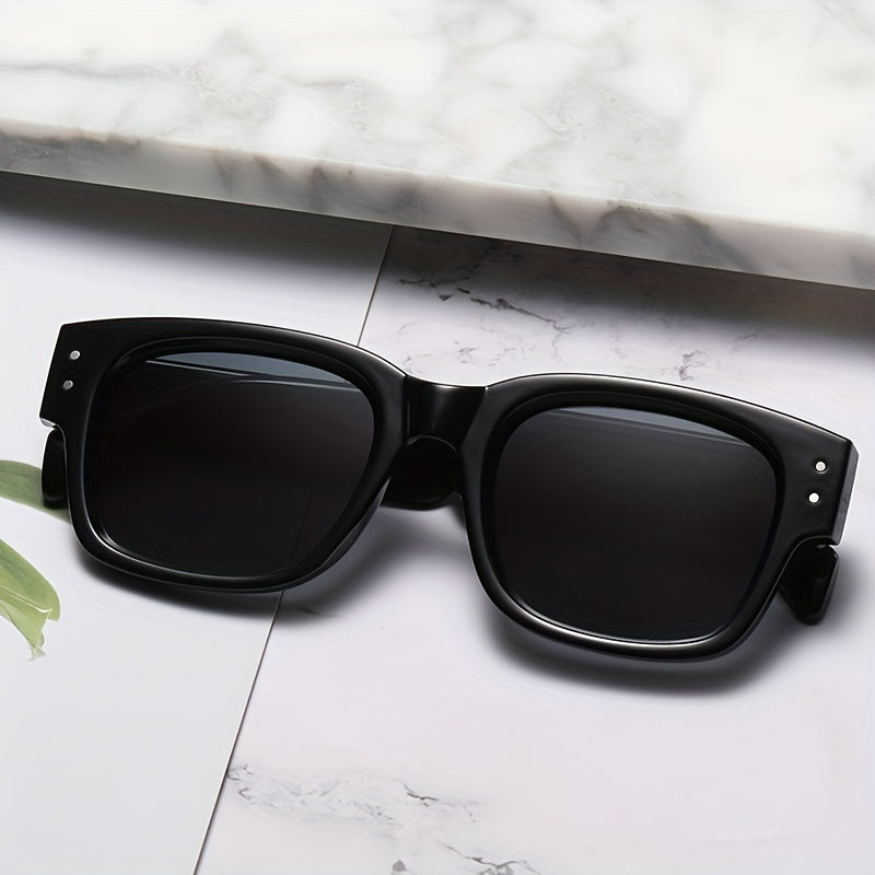 Y2K Square Sunglasses Rivet Decor UV400