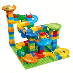 171pcs Sliding Track Building Blocks DIY Toy Interlocking Construction Assembly