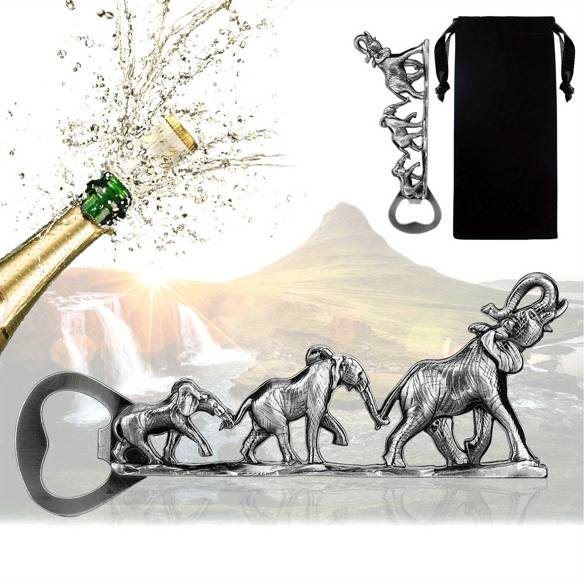 Elephant Bottle Opener for Men & Women - Unique Gift for Birthday or Christmas