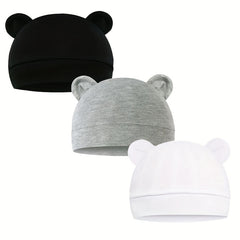 3pcs Newborn Baby Beanies 0 6 Months Unisex