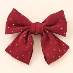 Sweet Rhinestone Bow Hair Clip for Women