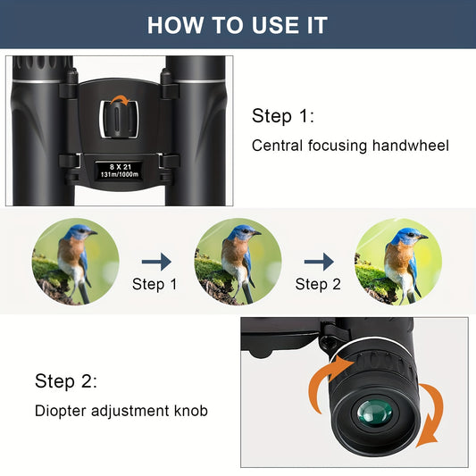 4000x25 HD Binoculars Foldable for Long distance Viewing Waterproof Fog proof
