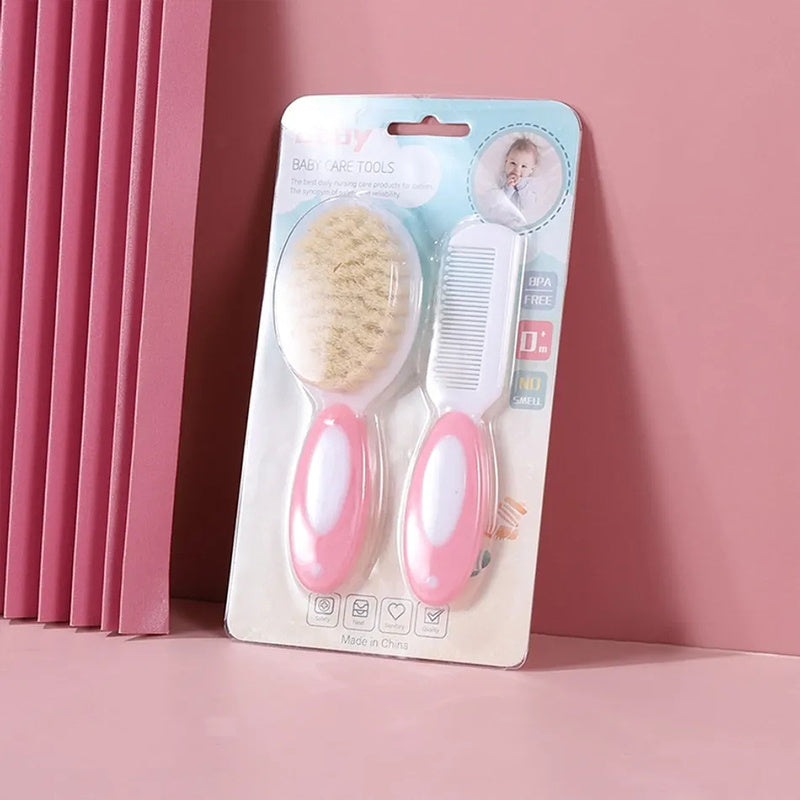 Baby Shampoo Care Set with Soft Hair Brush for Head Massage