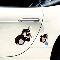 2 Little Mole Stickers Car Modification DRD Mouse Worship Retro