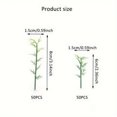 Green Plastic Bamboo Tree Home Decoration Model