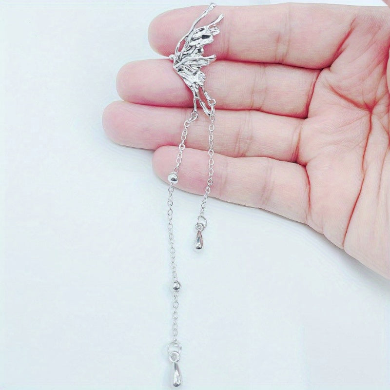 Butterfly Tassel Ear Bone Clip Earrings Women Girls Party Accessories