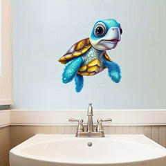 3D Sea Turtle Toilet Wall Sticker