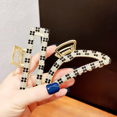Rhinestone Hair Clip Metal Claw Clip For Thick Hair