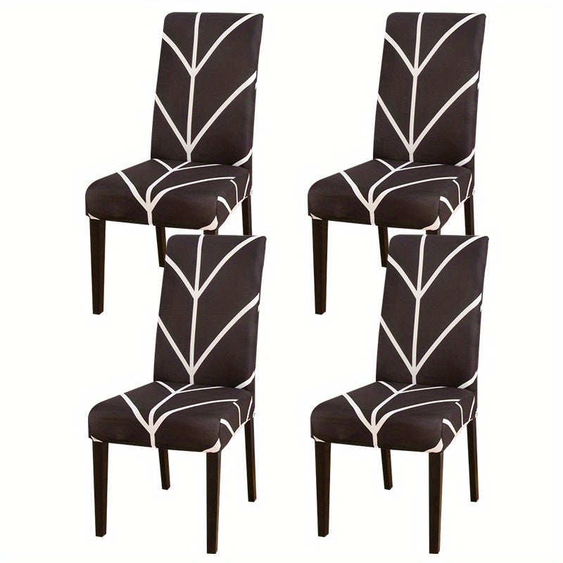 Geometric Printed Dining Chair Covers Stretch Fabric Home Decor