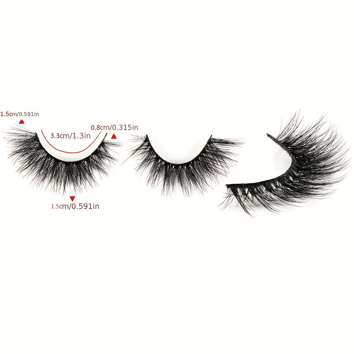 1 Pair Full Strip Thick Curling 15mm False Eyelashes