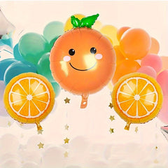 10pcs Orange Citrus Foil Balloon for Birthday Party Decor