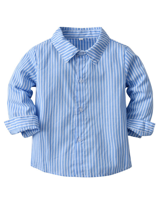 Toddler Boys Striped Button Front Shirt