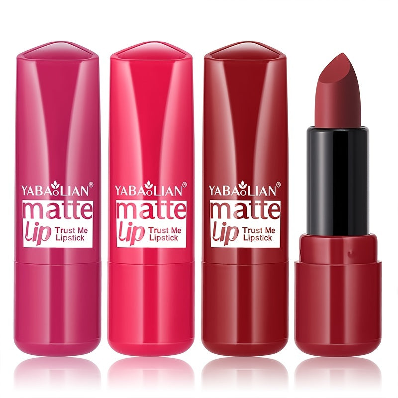 12 High Pigmented Matte Lipsticks Long Lasting Waterproof