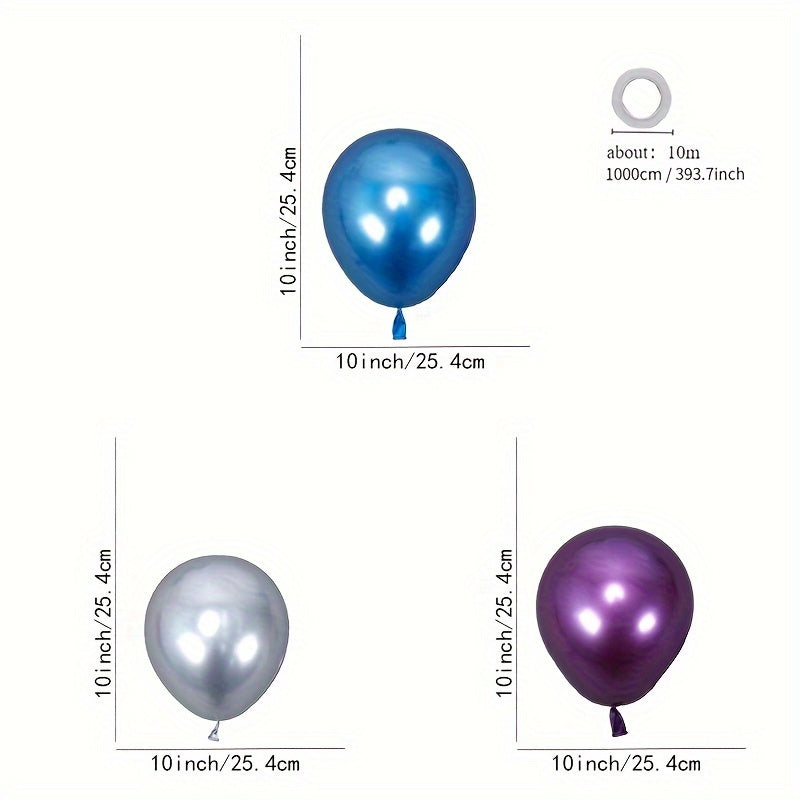 20pcs Thick Metal Latex Balloons for Parties and Decor